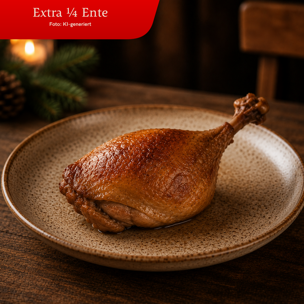 Extra ¼ Ente, Soße, ohne Beilagen